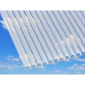 Gutta Polykarbonátová deska Guttagliss Zebra 16 mm, 2000 x 980 mm, bílá