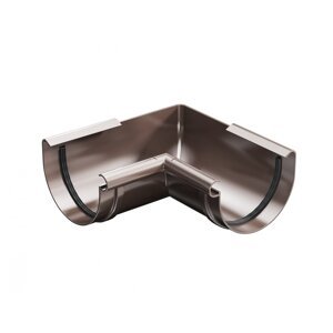 Plastový roh žlabu Gutta Aqua (vnitřní) 125 mm, hnědá