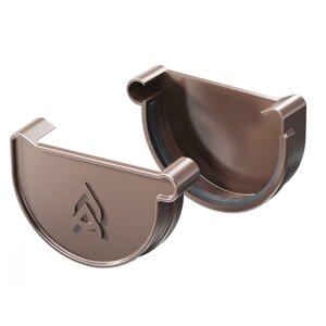 Plastové čelo žlabu Gutta Aqua 125 mm, hnědá, levé
