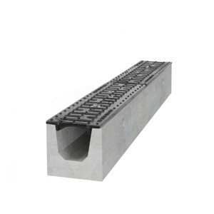 Gutta Betonový žlab B125 s litinovou mříží, d. 1000 x š. 130 x v. 120 mm
