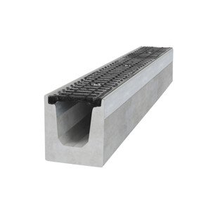 Gutta Betonový žlab C250 s litinovou mříží, d. 1000 x š. 145 x v. 160 mm