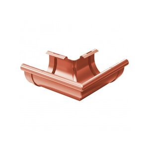 Plastový roh žlabu Gutta Aqua (vnější) 125 mm, cihlově červená