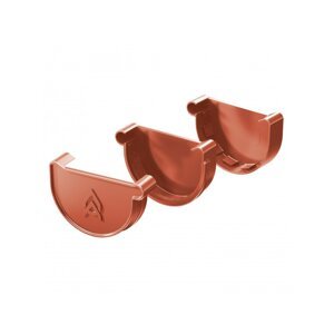 Plastové čelo žlabu Gutta Aqua 150 mm, cihlově červená, levé