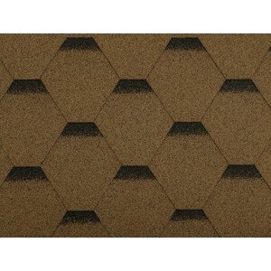 Gutta Asfaltový šindel Guttatec Hexagonal hnědý, 3 m2/bal