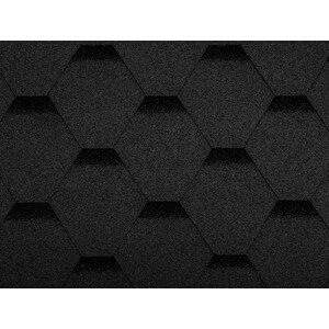 Gutta Asfaltový šindel Guttatec Hexagonal černý, 3 m2/bal