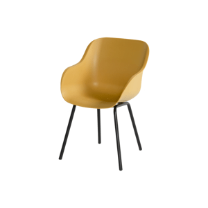 Jídelní židle Sophie Rondo Elegance, plastová s alu podnoží, Curry Yellow HN21670872