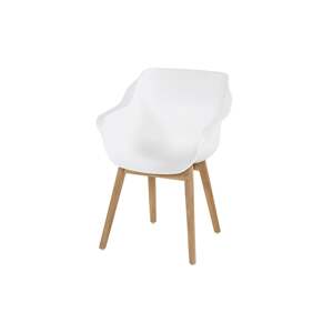 Jídelní židle Sophie Studio s teakovou podnoží, Royal White HN21688203