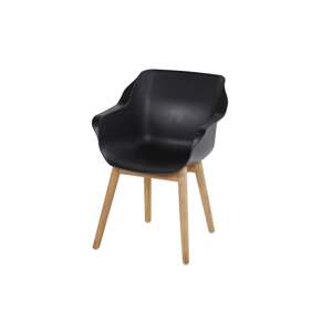Jídelní židle Sophie Studio s teakovou podnoží, Carbon Black HN21688408