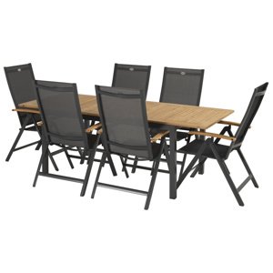 Zahradní set South Wales + 6 x křeslo Aruba, rozkládací stůl 150/210x90cm HN63000445