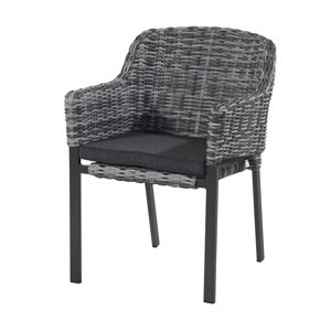Ratanové křeslo Cairo s potahem, silver grey HN72553720