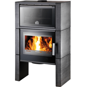 Kachlová kamna DALE s troubou, antracit/kachle metallic HS0434715360000