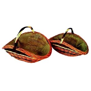 Koš krbový POVROZKOVÝ světlý(obšitý jutou) set 58x35x37,65x42x40cm MA331031