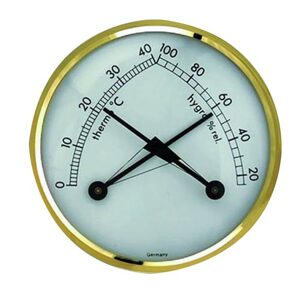 Teploměr s vlhkoměrem (kombinace) průměr 7 cm kovový MA347278