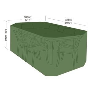 Krycí plachta na set 6 židlí+obdél.stůl 270 x 180 x 89 cm, PE 90g/m2 MA791841