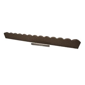 Zahradní obrubník SCALLOPED hnědý 120 cm, gumový (včetně hřebů) MHEU5000001
