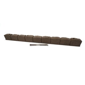 Zahradní obrubník ROMAN STONE hnědá 120 cm, gumový (včetně hřebů) MHEU5000064