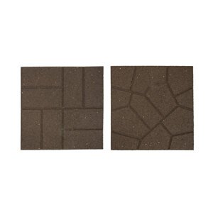 Gumová dlaždice BRICKFACE 40 x 40 cm, hnědá, oboustranná MHEU5000141