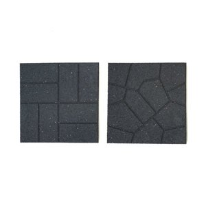 Gumová dlaždice BRICKFACE 40 x 40 cm, šedá, oboustranná MHEU5000171