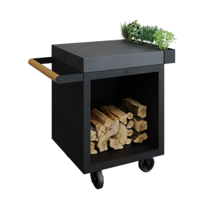 Pojízdný pracovní stůl OFYR Mise en Place Black 65 PRO Ceramic Dark Grey