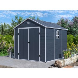 Zahradní domek G21 Boston 670 - 241 x 278 cm, plastový, šedý PE6390074