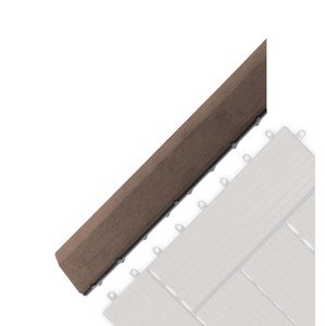 Přechodová lišta G21 Indický teak pro WPC dlaždice, 38,5 x 7,5 cm rohová (levá)
