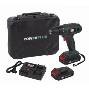 AKU šroubovák / vrtačka POWERPLUS 18V 2,0Ah LI-ION 2BAT