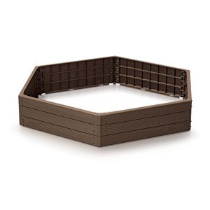 Vyvýšený záhon BASE WOODY, hnědá 148 x 129 x 25 cm PRIBWH-7587U