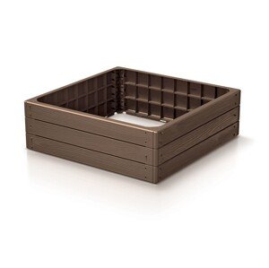 Vyvýšený záhon BASE WOODY, hnědá 75 x 75 x 25 cm PRIBWS-7587U