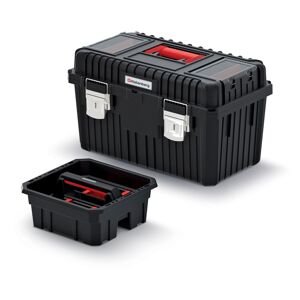 Kufr na nářadí HEAVY černý 585x360x337, s kovovými zámky PRKHV603535FM-S411