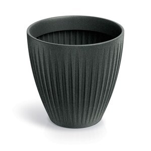 Ethick Květináč LATIA ROUND MIDL 60 cm, černý granit