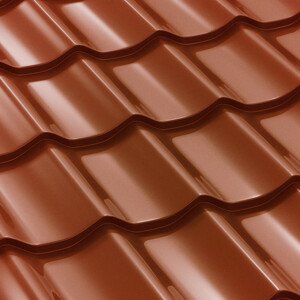 Covernit Plechová střešní krytina Classic Tile 1200 x 1200 mm hnědá, cena za 1,44 m2 (1 deska)