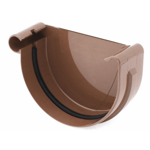 Covernit Plastové čelo žlabu PVC 75 mm levé hnědá