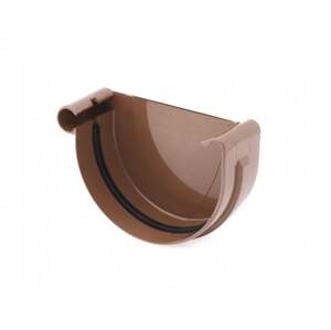 Covernit Plastové čelo PVC žlabu 125 mm levé 154 x 52 mm hnědá