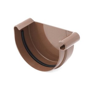 Covernit Plastové čelo PVC žlabu 125 mm pravé 154 x 52 mm hnědá