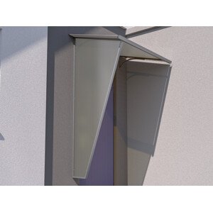 Boční stěna ke stříšce T-160, RAL7035, bronz - pravá TE8252824