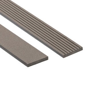 WPC plotové prkno 80 x 12 x 1800 mm s rovnou hlavou, sv. šedá TE828021118