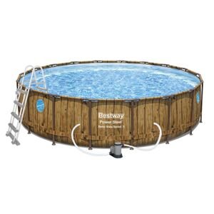 Bazén BESTWAY Power Steel Wood Swim Vista 5,49 x 1,22 m - 56977