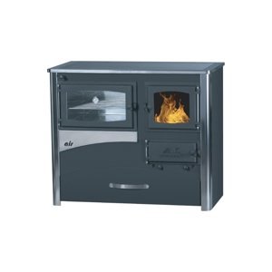ABC Sporák na tuhá paliva Concept 2 Air 12kW INOX - levá