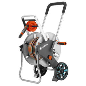 GARDENA Germany GARDENA CleverRoll M Easy - kovový vozík na hadici (s 25 m hadicí 1/2" Comfort Flex + šroubení + postřikovač)