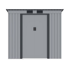 VespaGarden Zahradní domek PRESCOT B - 261x121x176 cm / 3,16m2 - světle šedý