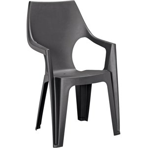 KETER Zahradní židle Dante highback - 57 x 57 x 89 cm - grafit