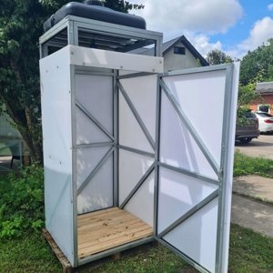 WEISA Zahradní sprcha kabinková s nádrží 150L