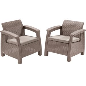 KETER Zahradní sada Corfu II DUO - 75 x 70 x 79cm - cappucicno