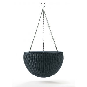 Závěsný květináč KETER Hanging Sphere - grafitový
