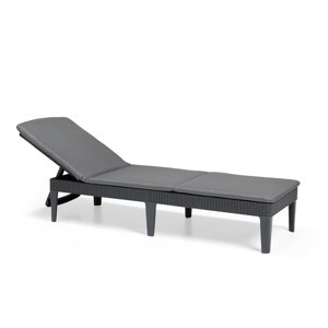 Lehátko KETER Jaipur s polstrem - 187 x 58 x 29 cm - grafit