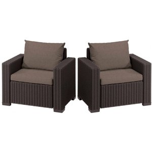 Zahradní křesla KETER California Mix&Match Chair - 83 x 68 x 72 cm - 2ks - hnědá