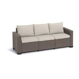 Třímístná zahradní pohovka KETER California 3-Seater Sofa- 199 x 68 x 72 cm - cappuccino