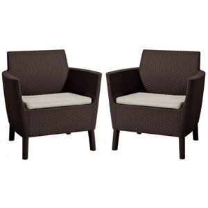 Zahradní set KETER Salemo DUO - 74 x 67 x 76 cm - hnědá / béžová - 2ks