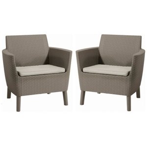 Zahradní set KETER Salemo DUO - 74 x 67 x 76 cm - cappuccino / krémová - 2ks
