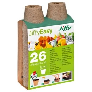 Jiffy Products Rašelinový květináč Jiffypot® R6-26, 6 cm - balení 26 kusů
